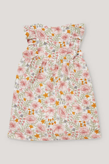 Bébé filles - Robe pour bébé - à fleurs - blanc crème