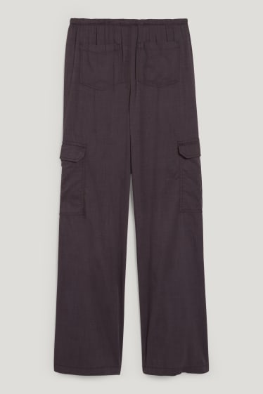 Clockhouse Girls - CLOCKHOUSE - pantaloni cargo - vita media - relaxed fit - grigio scuro