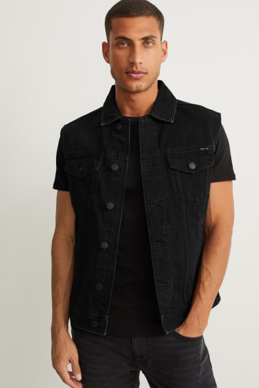 Herren - Jeansweste - jeans-dunkelgrau