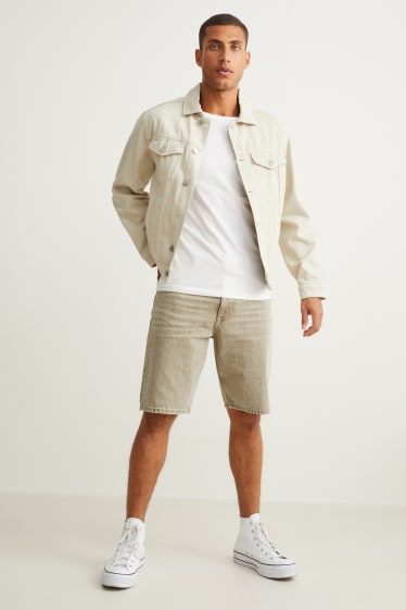 Men - Denim shorts - denim-light gray