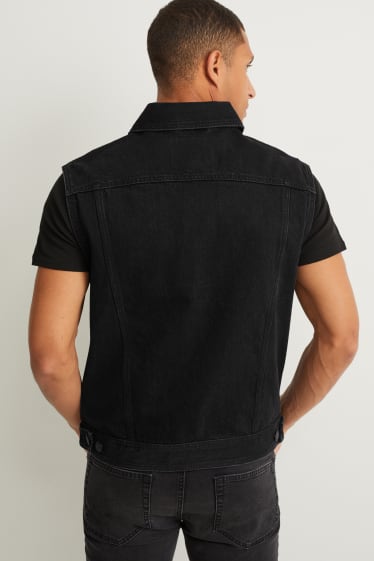 Herren - Jeansweste - jeans-dunkelgrau