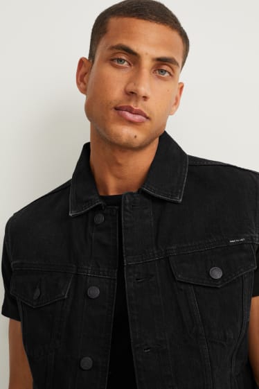 Herren - Jeansweste - jeans-dunkelgrau