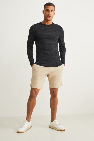 Herren - Langarmshirt - dunkelgrau