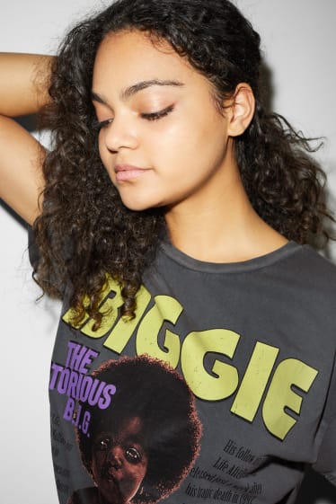 Clockhouse femme - CLOCKHOUSE - T-shirt - The Notorious B.I.G. - gris