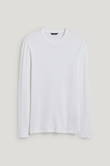 Heren - Longsleeve - wit