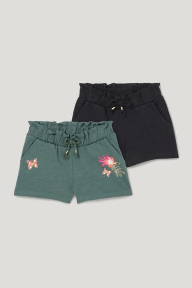 Exclusief online - Set van 2 - shorts - groen