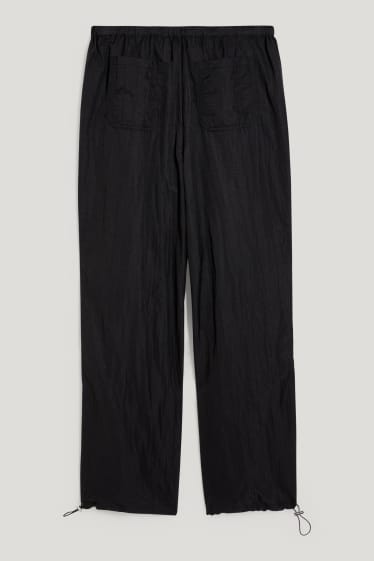 Clockhouse Girls - CLOCKHOUSE - Fallschirmhose - Mid Waist - Straight Fit - schwarz