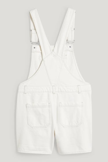 Clockhouse Girls - CLOCKHOUSE - pantaloni scurți-salopetă denim - bej deschis