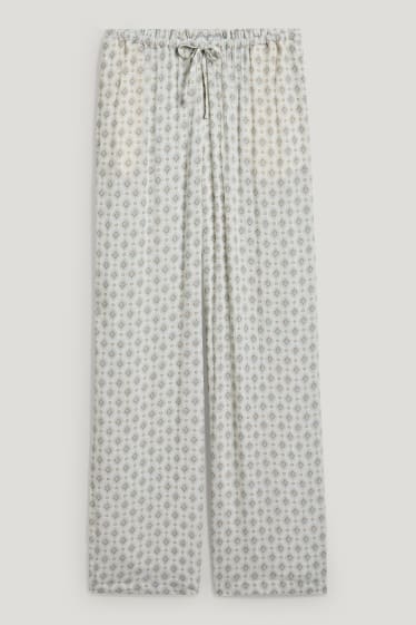 Clockhouse Girls - CLOCKHOUSE - Stoffhose - Mid Waist - Wide Leg - cremeweiß
