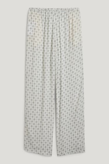 Clockhouse Girls - CLOCKHOUSE - Stoffhose - Mid Waist - Wide Leg - cremeweiß