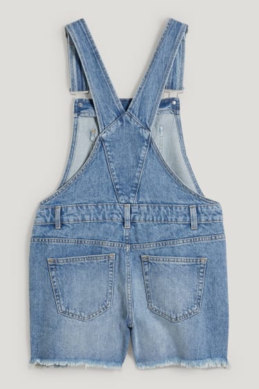 Clockhouse Girls - CLOCKHOUSE - Jeans-Latzshorts - jeans-hellblau