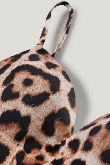 Dona - Banyador - enconxat - LYCRA® XTRA LIFE™ - estampat - negre/beix