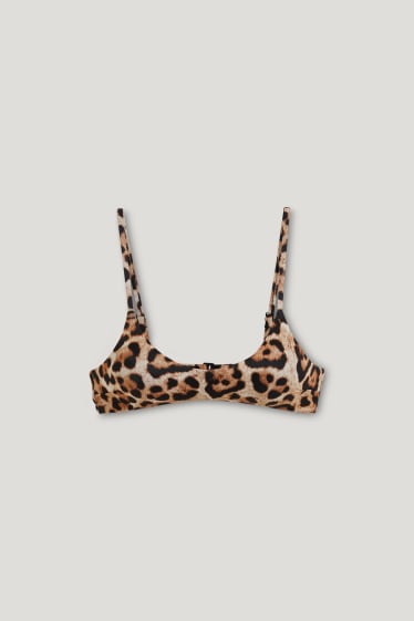 Dona - Top de biquini - enconxat - LYCRA® XTRA LIFE™ - estampat - marró