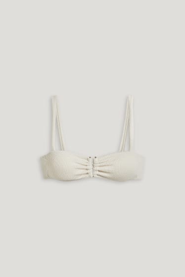 Dona - Top de biquini - bandó - enconxat - LYCRA® XTRA LIFE™ - blanc trencat