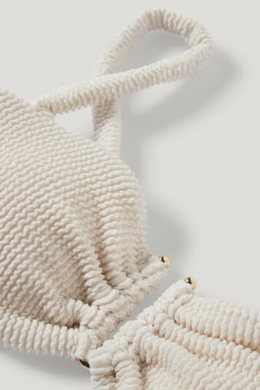 Dona - Top de biquini - bandó - enconxat - LYCRA® XTRA LIFE™ - blanc trencat