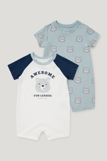 Baby Boys - Multipack 2er - Baby-Schlafanzug - hellblau