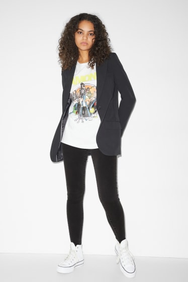 Clockhouse femme - CLOCKHOUSE - super skinny jean - high waist - jean gris foncé