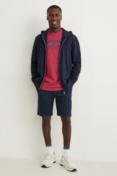 Heren - T-shirt - donker rose