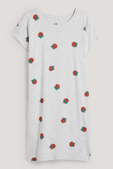 Women - Nightshirt - light gray-melange