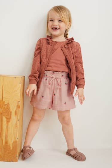 Toddler Girls - Shorts - met patroon - roze