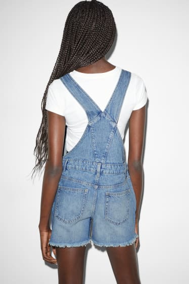 Clockhouse Girls - CLOCKHOUSE - Jeans-Latzshorts - jeans-hellblau