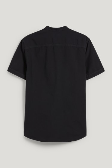 Clockhouse Boys - Hemd - Regular Fit - Stehkragen - schwarz