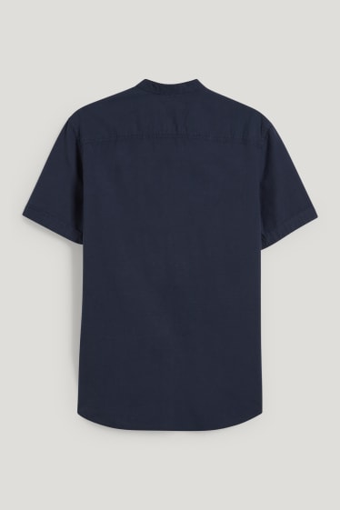 Clockhouse homme - Chemise - regular fit - encolure montante - bleu foncé