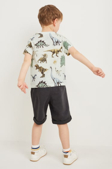 Toddler Boys - Jurassic World - set - T-shirt en sweatshorts - wit