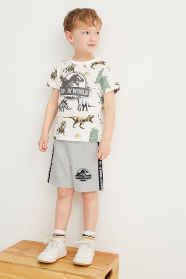 Toddler Boys - Set van 2 - Jurassic World - sweatshort - licht grijs-mix