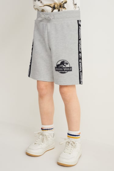 Toddler Boys - Set van 2 - Jurassic World - sweatshort - licht grijs-mix