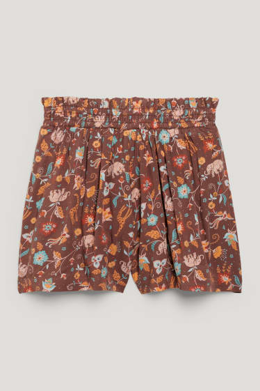 Toddler Girls - Shorts - met patroon - bruin