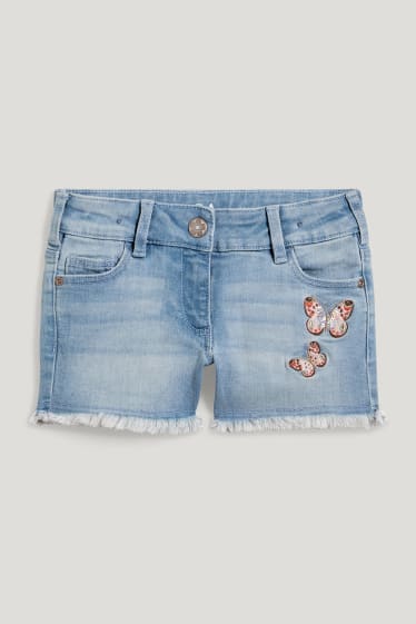Toddler Girls - Korte spijkerbroek - jeanslichtblauw
