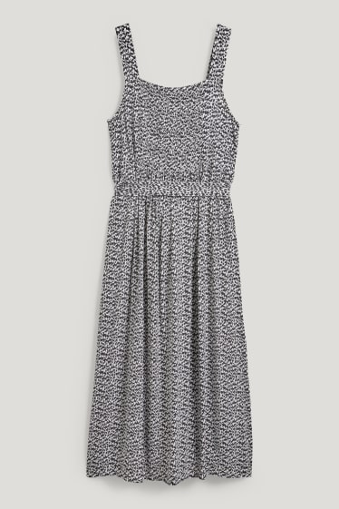 Femmes - Robe d’allaitement croisée - à motif - noir / blanc