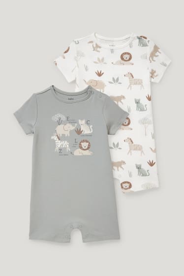 Baby Girls - Multipack 2er - Baby-Schlafanzug - cremeweiß