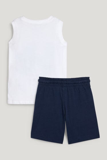 Toddler Boys - Set - top and shorts - organic cotton - 2 piece - white