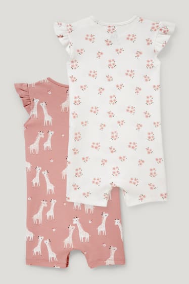 Baby Girls - Multipack 2er - Baby-Schlafanzug - cremeweiß