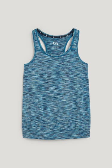 Donna - Top tecnico - 4 Way Stretch - blu