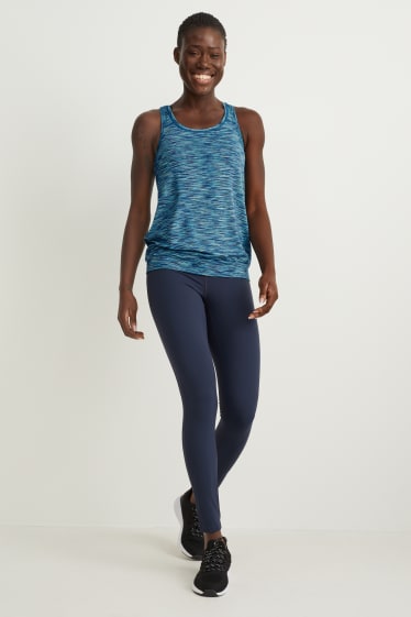 Donna - Top tecnico - 4 Way Stretch - blu