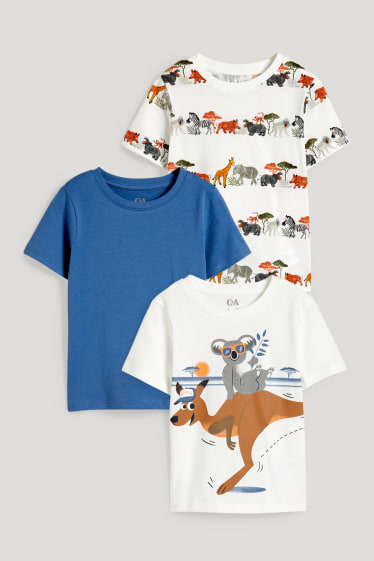 Toddler Boys - Multipack 3er - Kurzarmshirt - weiss