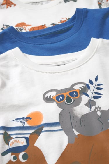 Toddler Boys - Multipack 3er - Kurzarmshirt - weiss