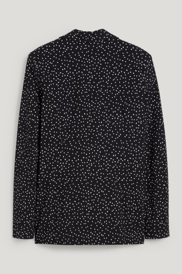 Dames - Blazer - relaxed fit - met patroon - zwart
