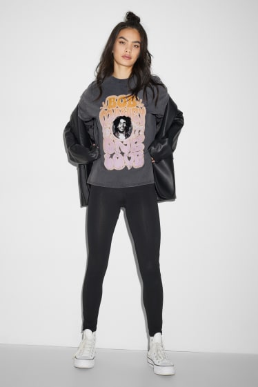 Clockhouse femme - CLOCKHOUSE- T-shirt - Bob Marley - gris