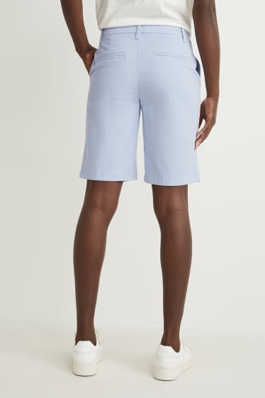 Damen - Basic-Bermudas - Mid Waist - hellblau