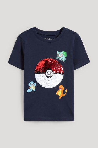 Toddler Boys - Pokémon - T-shirt - glanseffect - donkerblauw