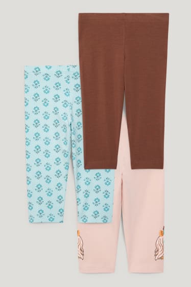 Toddler Girls - Multipack 3er - Capri-Leggings - rosa