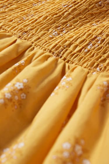 Bébé filles - Robe pour bébé - à fleurs - jaune