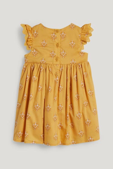 Bébé filles - Robe pour bébé - à fleurs - jaune