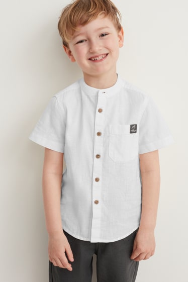 Toddler Boys - Hemd - Leinen-Mix - cremeweiß