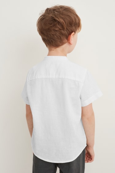 Toddler Boys - Hemd - Leinen-Mix - cremeweiß