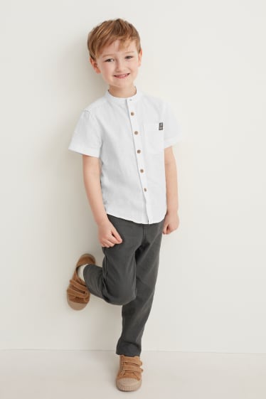 Toddler Boys - Hemd - Leinen-Mix - cremeweiß